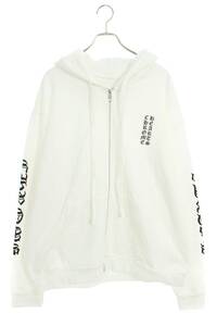 クロムハーツ パーカー SWTSHRT HD ZIP/ジップパーカー サイズ:XL 袖ロゴプリントジップアップパーカー 中古 SJ02