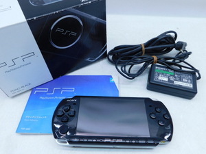 ★月1906 ソニー PSP PSP-3000PB PIANO BLACK ACアダプター PSP-100 外箱 取扱説明書 MGメモリ SONY ゲーム機 12501121