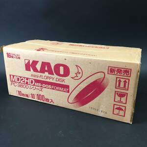 1円スタート 未開封 KAO 花王 フロッピーディスク 100枚セット MD2HD MS-DOS PC-9800シリーズ ミニフロッピーディスク 24e菊E②