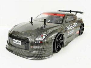 ☆ターボ機能付き☆ 2.4GHz 1/10 ドリフトラジコンカー R35 GTR タイプ カーボンブラック 【塗装済み完成品・フルセット】