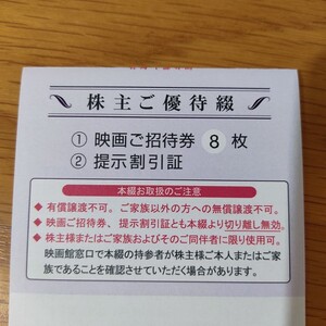 東京テアトル 株主優待 8枚分 男性名義