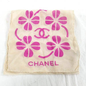 CHANEL シャネル スカーフ シルク 四つ葉 クローバー