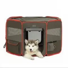 人気商品　八角形 犬 サークル 折りたたみ メッシュ 収納バッグ　petsfit