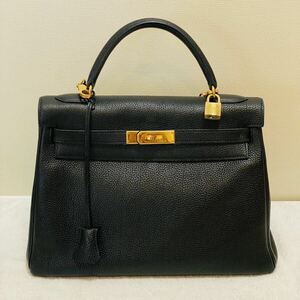 エルメス HERMES ケリー32 ブラック トゴ素材 ゴールド金具 