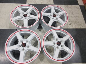 RMPレーシングR50　７JX17　５H114.3＋48 　ホワイト/リムレッドライン　4枚セット　展示未使用品