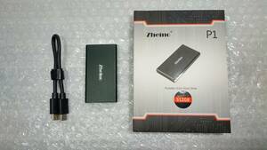 【中古】ポータブルSSD Zheino P1 512GB (SSD:CHN mSATAM3 512) USB3.0 TYPE-C