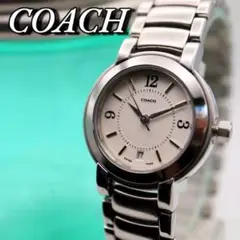 極美品 COACH デイト ラウンド シルバー レディース腕時計 710