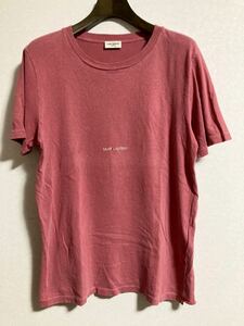 【美品】 Saint Laurent paris サンローラン サンローランパリ 定番 ロゴ Tシャツ XS メンズ シャツ デニム ブーツ レザージャケット