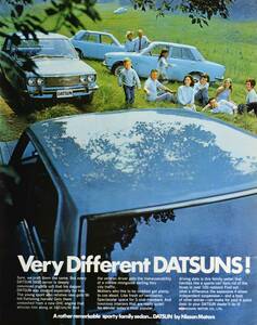 稀少！1969年ダットサン広告/Datsun 1600/日産自動車/昭和レトロ/旧車/E