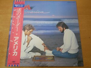 K5-048＜帯付LP/カラー盤/美品＞アメリカ / 渚のボーダー