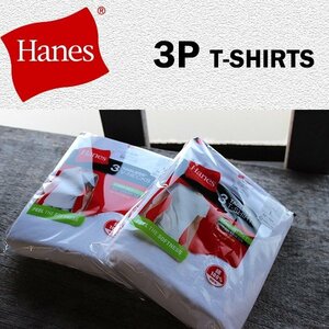 Hanes/ヘインズ】メンズ ヘインズ丸首　クルーネック ｔシャツ 　サイズM　インナー3枚セット 　白無地