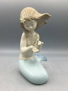 希少 リヤドロ LLADRO マーメイド 海の宝石 真珠 人魚 少女 置物 フィギュリン 陶器 1368 レア 陶器人形