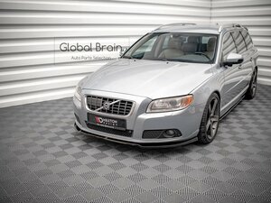 2007-2013 ボルボ V70 フロント リップ スポイラー V2/フロント スプリッター エプロン バンパー ディフューザー