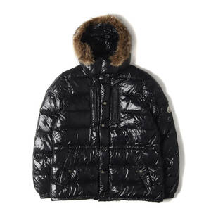 MONCLER モンクレール ジャケット サイズ:5 3WAY ファー フード シャイニーナイロン ダウンジャケット (ROD) ブラック 黒 アウター