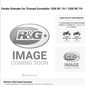 40%OFF★R&G フロントフェンダーエクステンション TRIUMPH SCRAMBLER 1200XE 1200XC 2019 2024 トライアンフ スクランブラー FERG0368BK