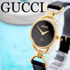 89 GUCCI グッチ時計　レディース腕時計　ブラック　アンティーク　希少