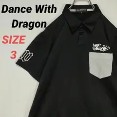 Dance With Dragon　ポロシャツ　ゴルフウェア　メンズ　刺繍ロゴ