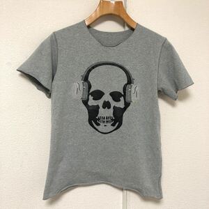 LUCIEN PELLAT-FINETルシアンペラフィネ　ヘッドホン　スカル　ラインストーンTシャツXLコロネット