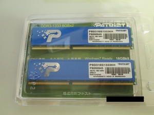 ★：PATRIOT製　DDR3 8Gメモリ*2枚　合計で16G！