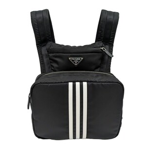 プラダ PRADA adidas for Prada Re-Nylon バックパック ブラック リュック・デイパック レディース 中古