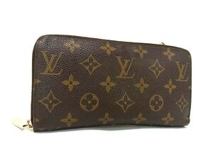 1円 LOUIS VUITTON ルイヴィトン M60017 モノグラム ジッピーウォレット ラウンドファスナー 長財布 ブラウン系 FK2267