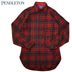 ★PENDLETON ペンドルトン Country Traditionals 長袖 チェック ネルシャツ 赤 レッド S