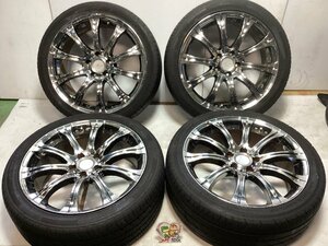 【社外品】※個人宅配達不可　AURA IMPUL タイヤホイールセット(中古) 4本セット　245/40/R19 ※ガリキズあり