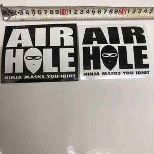 AIRHOLE ステッカー 2枚セット 送料無料 エアーホール