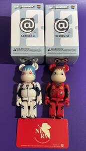 BE@RBRICK シリーズ13 SF 綾波レイ、裏SF　アスカ・ラングレー 2体SET ベアブリック SERIES13 MEDICOMTOY 2006年 Evangelion エヴァ