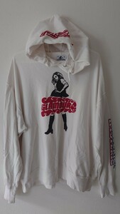 ヒステリックグラマー　HYSTERIC GLAMOUR　VIXENGIRL　パーカー　白　ホワイト　サイズXL　送料無料