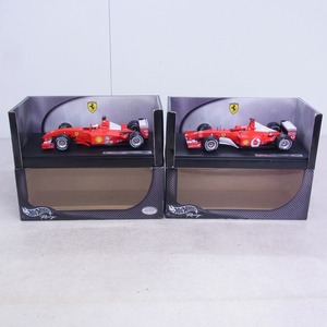 ☆ホットウィール レーシング 1/18 フェラーリ F2001 #1/F-2002 #1 計2台セット【GM；U0BP0109