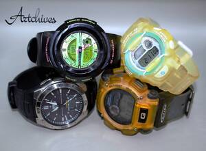 ☆時計☆1円～☆CASIO (カシオ)☆G-SHOCK・Baby-G・その他 メンズ・ レディース クォーツ 腕時計 4本セット☆電池交換済み☆『VRW-550』