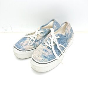 ◇ Θ VANS ヴァンズ タイダイ柄 スニーカー サイズMEN/5.5 Women/7 ブルー ピンク レディース E