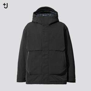 新品 +J ハイブリッドダウンオーバーサイズパーカ BLACK ブラック S (EU規格 XS) ユニクロ UNIQLO JIL SANDER ジル サンダー 黒 プラスJ