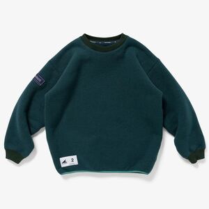 希少★新品本物【緑★3】HORIZON FLEECE CREW NECK ホライゾン フリース クルーネック 極厚ボア 正規品 ディセンダント 入手困難DESCENDANT