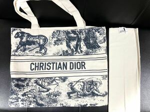 新品　Christian Dior　ディオール　ノベルティ　トワルドゥジュイ　トートバッグ　ブルー　底板あり