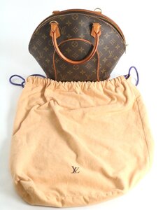 LOUIS VUITTON ルイヴィトン LV モノグラム エリプスPM ハンドバッグ 手持ち 手提げ ブラウン 茶色 レザー 0814-YO