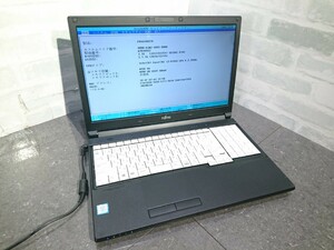 【ジャンク品】管1R169 FUJITSU LIFEBOOK A576/PX FMVA1602TP CPU core i3-6100U Bios起動OK HDD無し、メモリー4GB、バッテリー無し