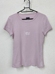 ♪ 送料無料　AJ アルマーニ ジーンズ ARMANI JEANS コットン100% 半袖 Tシャツ ピンク　サイズ イタリア44 美品