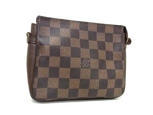 1円 LOUIS VUITTON ルイヴィトン N51982 ダミエ トゥルース メイクアップ マルチケース 化粧ポーチ 小物入れ ブラウン系 BL6200