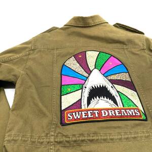 SAINT LAURENT PARIS Patch Shark Military Jacket / サンローラン パリス シャーク ミリタリージャケット