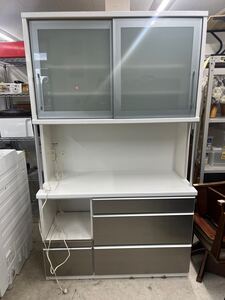 【A788】 キッチンボード 中古現状品※サイズ：奥行48.5cm×幅118cm×高さ198cm※2分割できます。※らくらく家財便発送！直接引取大歓迎※