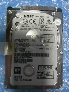 【中古】 HGST HTS545025A7E380 250GB/8MB 8241時間使用 管理番号:C207