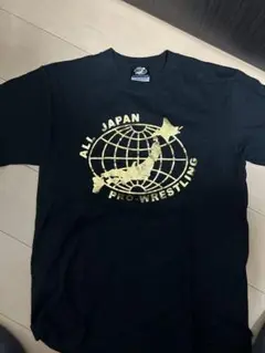 激レアM！全日本プロレス40周年記念金箔Tシャツ黒