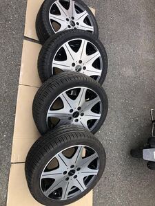 LEGZAS 17インチアルミホイール　17x7J+55/PCD114.3/5H] 中古ホイール/215/45R17 ピレリーP7タイヤ付き　4本セット　希少品　激安