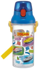 水筒 キッズ ワンタッチ プラスチック 直飲み クリア ボトル 480ml skater スケーター PSB5TR 透明 プラレール 24年 Plarail 電車 新幹線 男の子 男子スケーター(Skater) 水筒 480ml プラレール 24 プラスチック