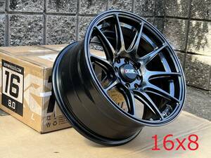 新品！ XXR 527 16x8+20 4穴 PCD100/114.3 CB73.1 Chromium Black コンケーブ 逆ソリ Concave USDM