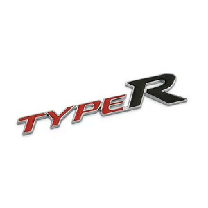 TYPE-R プレート エンブレム ステッカー カスタム ラベル ドレスアップ カー用品 ポイント消化 送料無料 レッド×ブラック