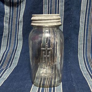 40s 〜 anchorhocking mason jar 旧 アンカーホッキング メイソンジャー fireking 40年代 アメリカ製 アメリカン雑貨 cutlery ガラス瓶