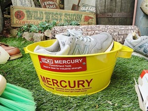 マーキュリー　タブバケツ　（イエロー）　■　アメリカン雑貨　アメリカ雑貨　MERCURY　雑貨　鉢カバー　収納　アウトドア　男前